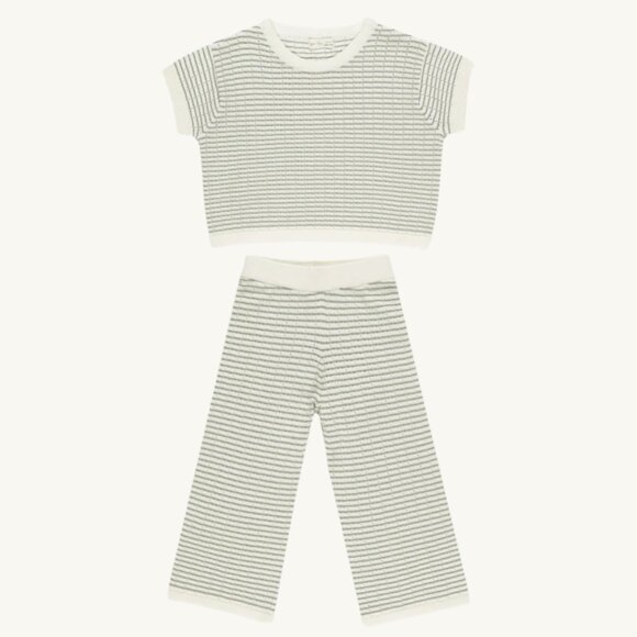 NWT - Rylee + Cru Sage Stripes Cream Knit Set - Picture 1 of 3